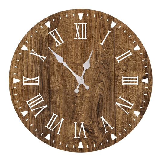 Horloge Murale Style Scandinave Marron Temps des Horloges