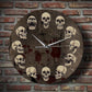 Horloge murale Tête de Mort Halloween Temps des Horloges