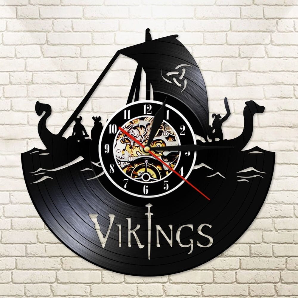 horloge vinyle vikings led