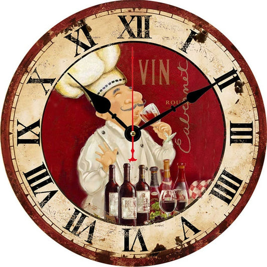 horloge vin rouge