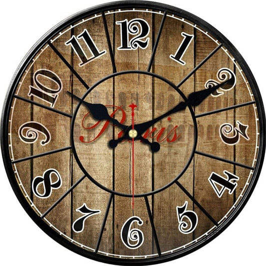 Horloge murale Vintage Bois Marron Temps des Horloges