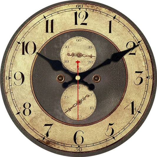 Horloge murale Vintage Dorée Temps des Horloges