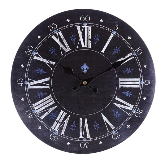 Horloge murale Vintage Fleurs de Lys. Temps des Horloges
