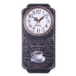 Horloge murale Vintage Rectangulaire Noire Temps des Horloges