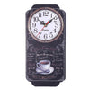 Horloge murale Vintage Rectangulaire Noire Temps des Horloges
