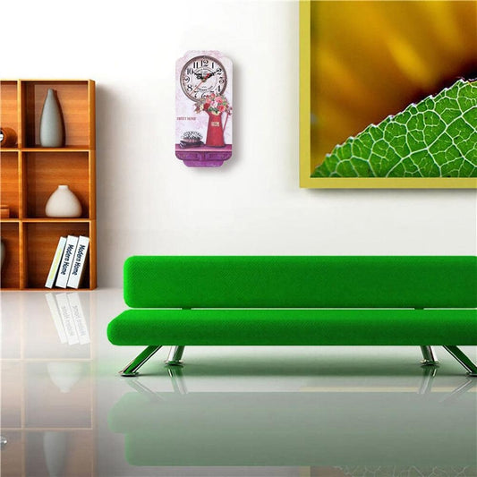 Horloge murale Vintage Sweet Home Temps des Horloges