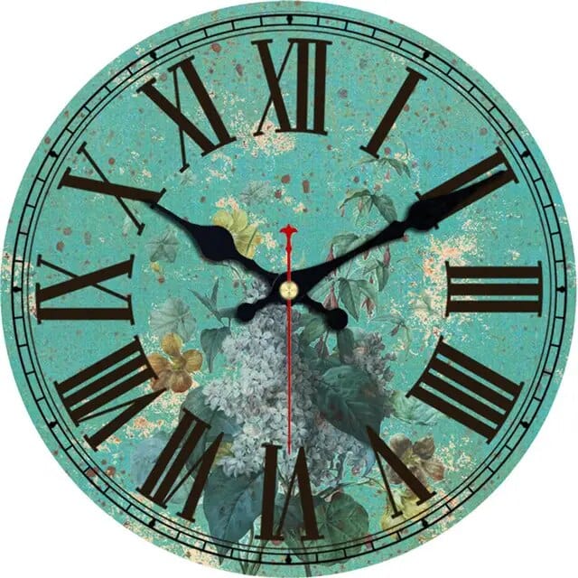 Horloge murale vintage turquoise Temps des Horloges