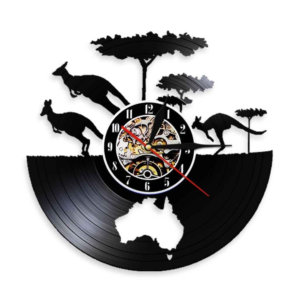 Horloge murale Vinyle Australie Temps des Horloges