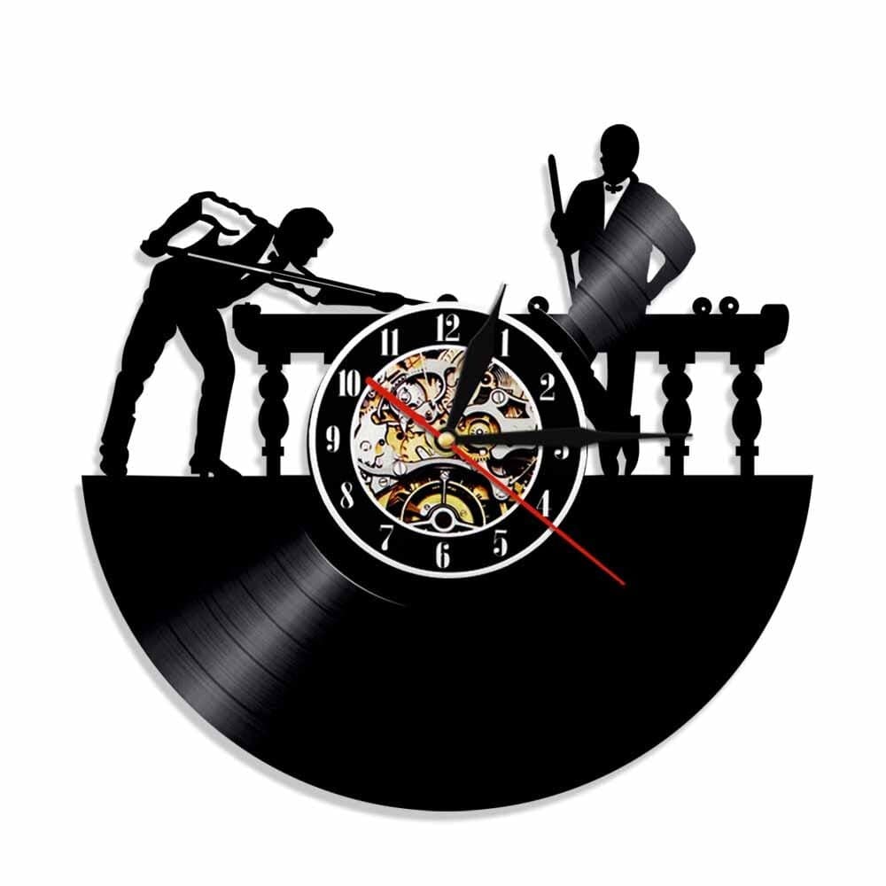 Horloge Murale Vinyle Billard Temps des Horloges