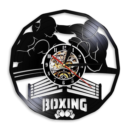 Horloge murale Vinyle Boxe Temps des Horloges