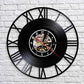 horloge vinyle chiffres romains