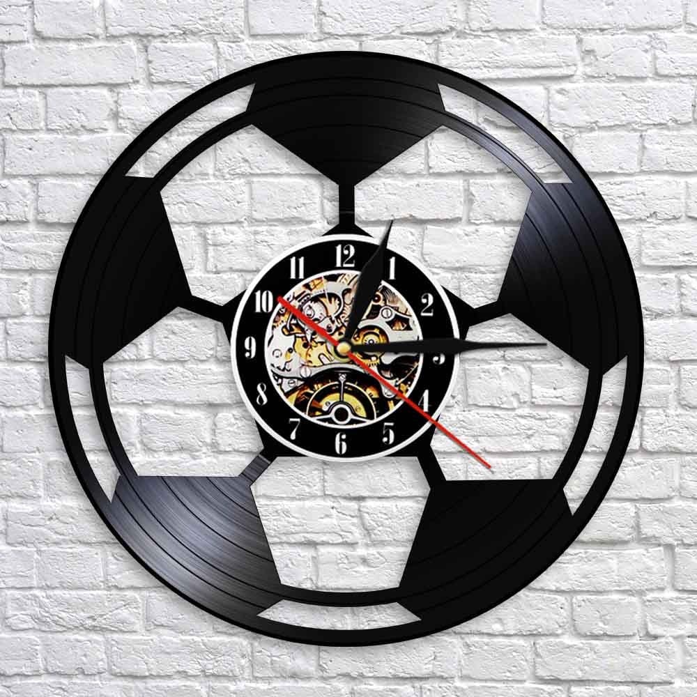 Horloge murale Vinyle Foot Temps des Horloges