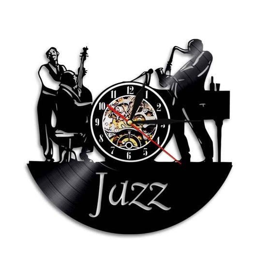 Horloge murale Vinyle Jazz Temps des Horloges