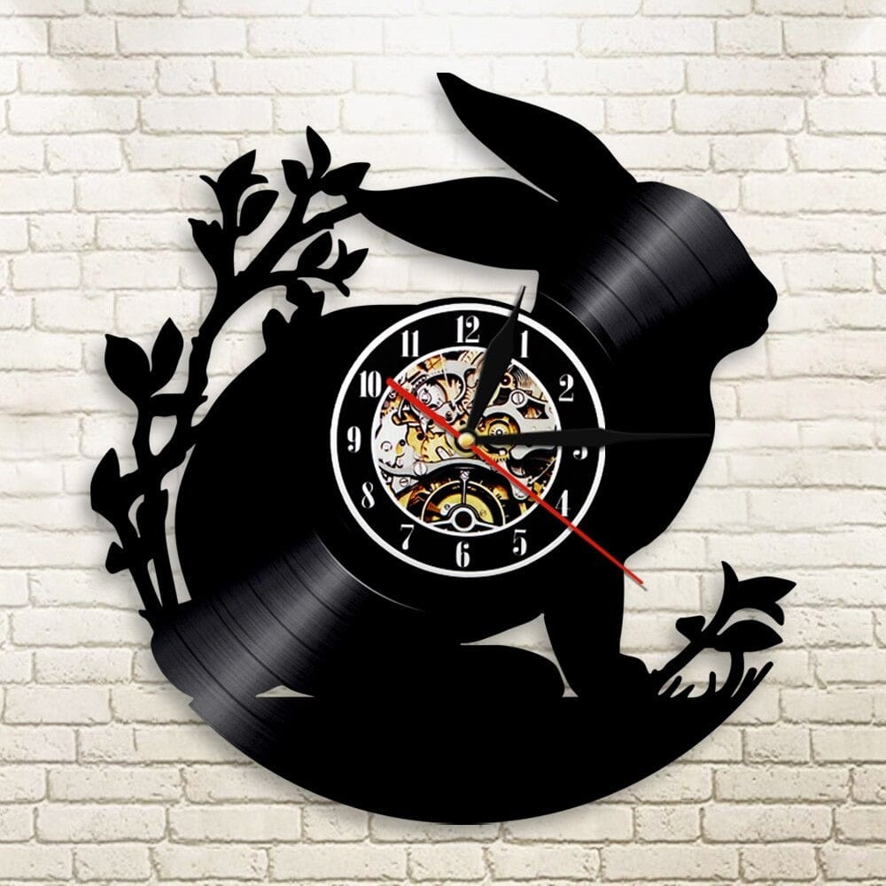 horloge vinyle lapin led