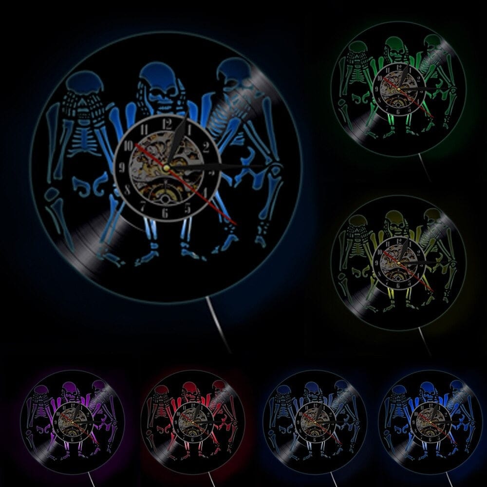 horloge tete de mort led