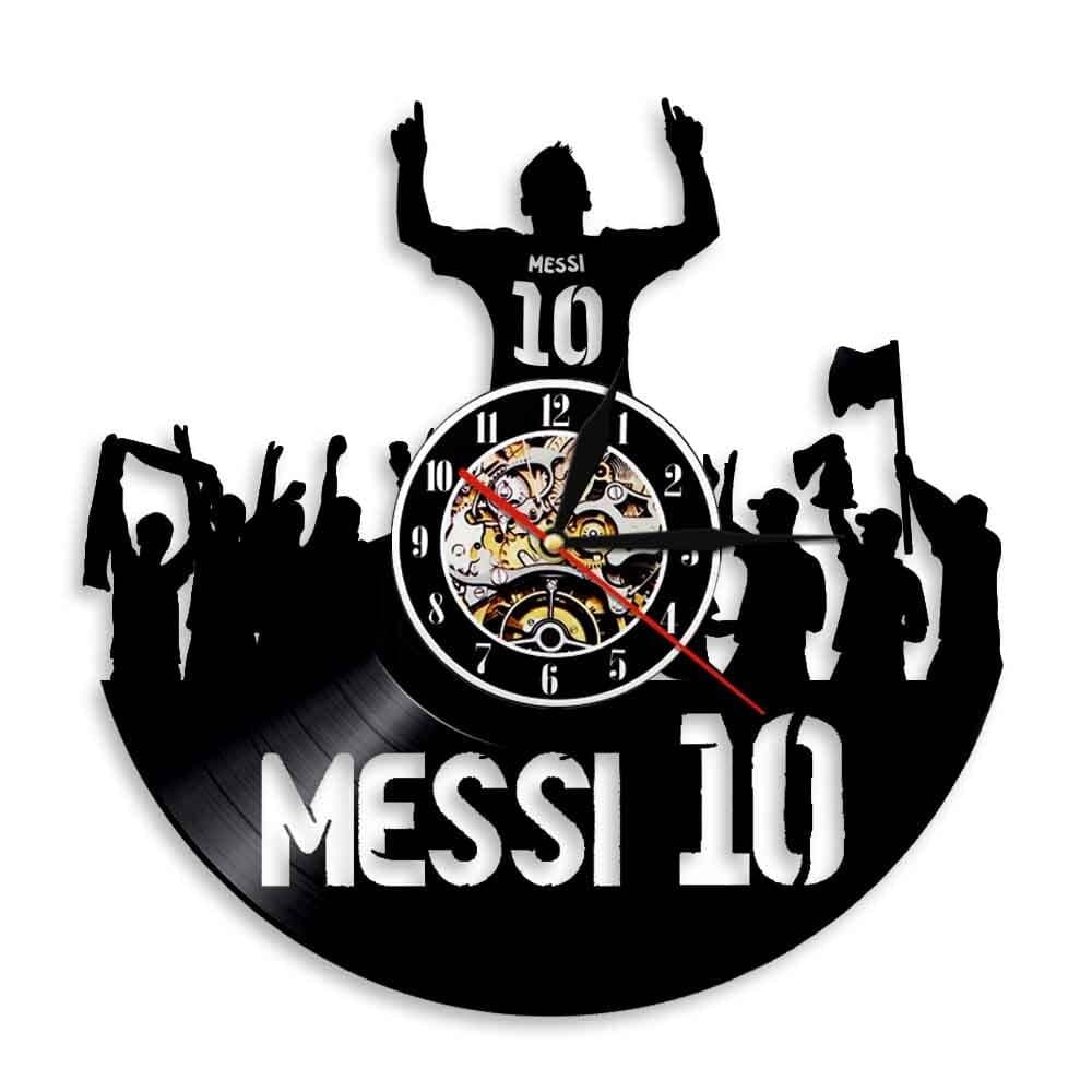 Horloge murale Vinyle Messi Temps des Horloges