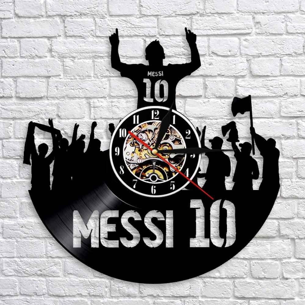 Horloge murale Vinyle Messi Temps des Horloges