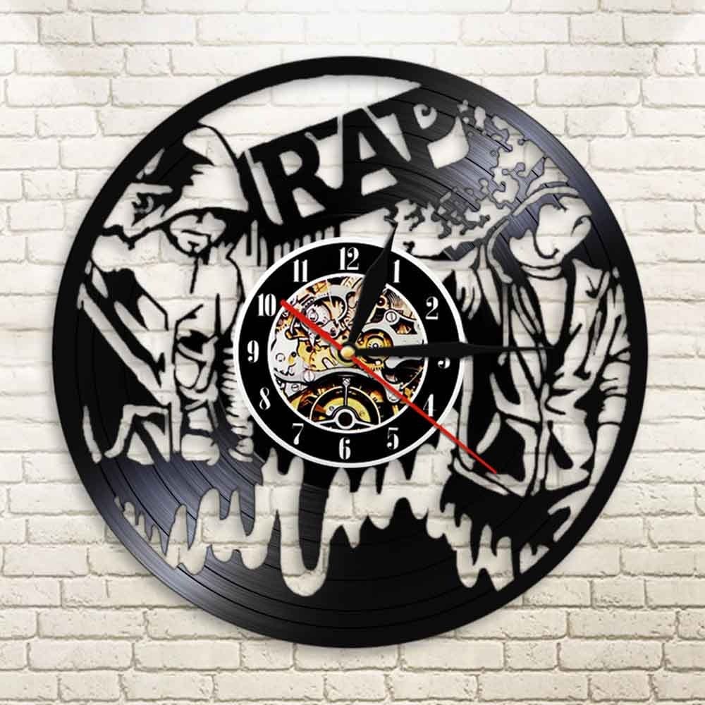 horloge vinyle rap led