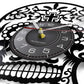 horloge vinyle tete de mort mexicaine led