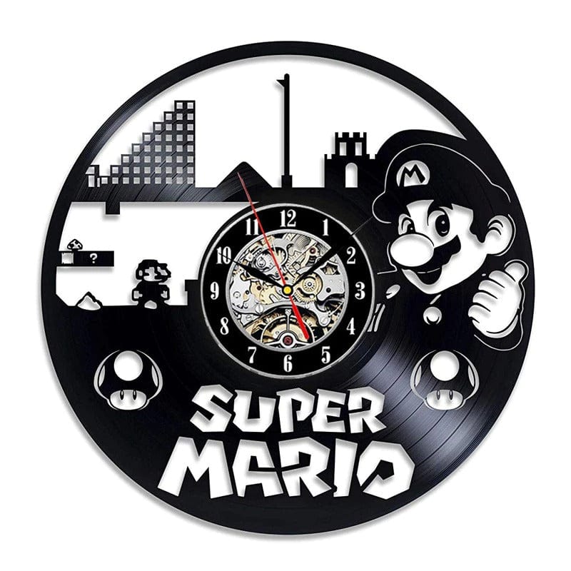 Horloge murale Vinyle Super Mario Temps des Horloges