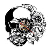 horloge vinyle tete de mort led