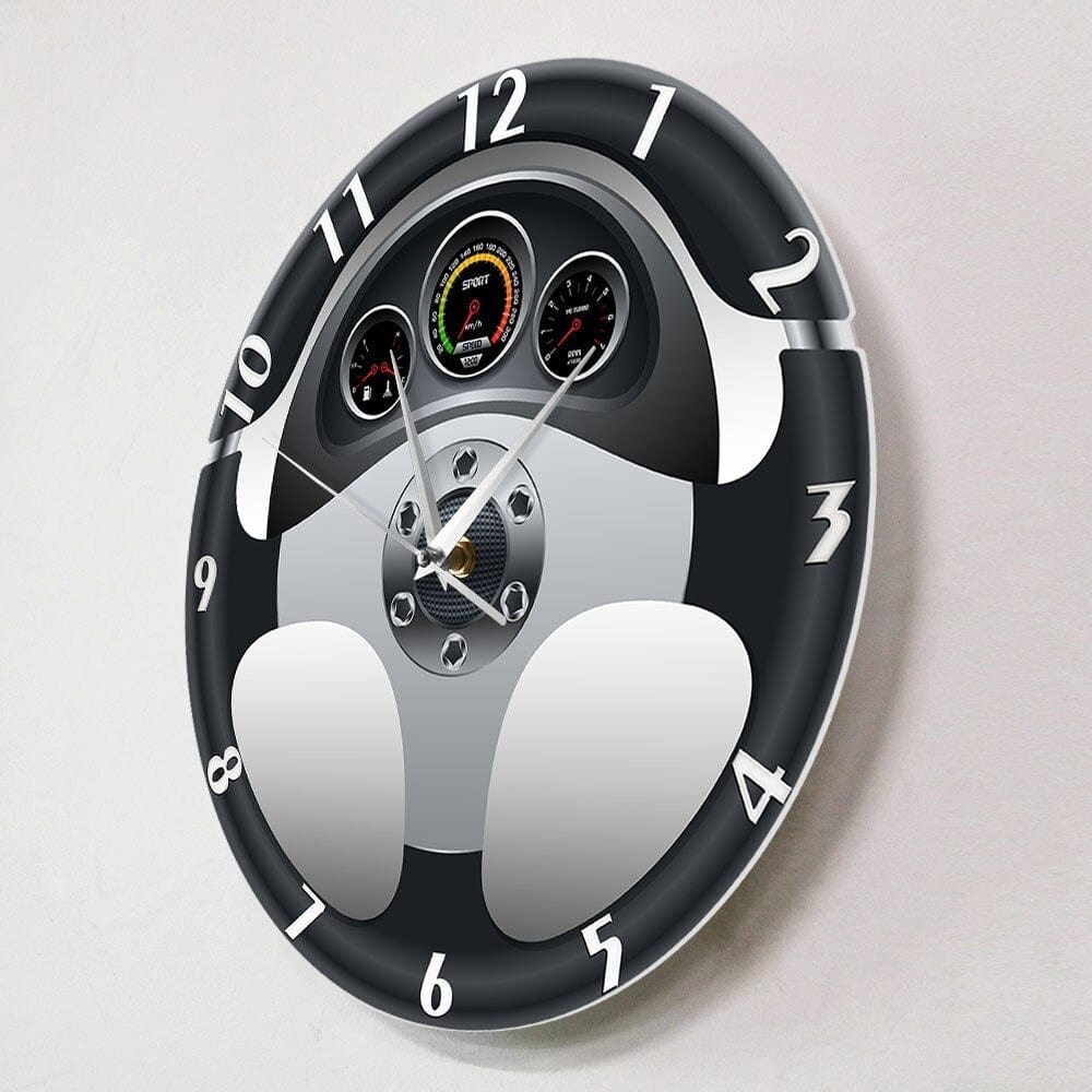 Horloge Murale Voiture en Mouvement Temps des Horloges