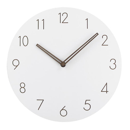 horloge scandinave bois blanc moderne