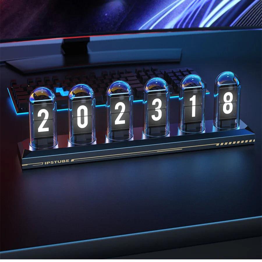 horloge nixie animee retro