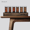 horloge nixie bois vintage