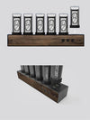 horloge nixie bois vintage