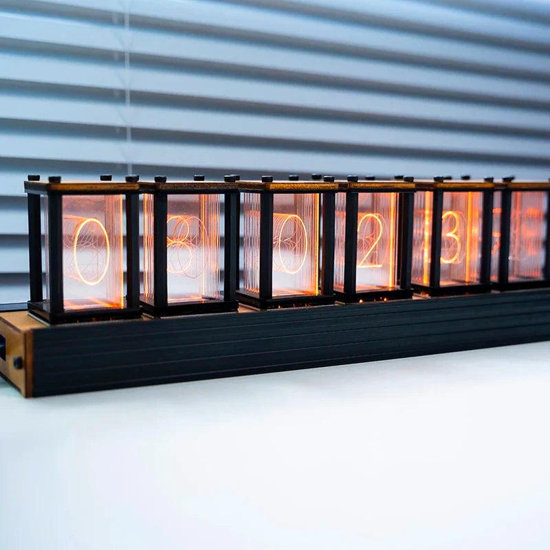 horloge nixie retro futuriste