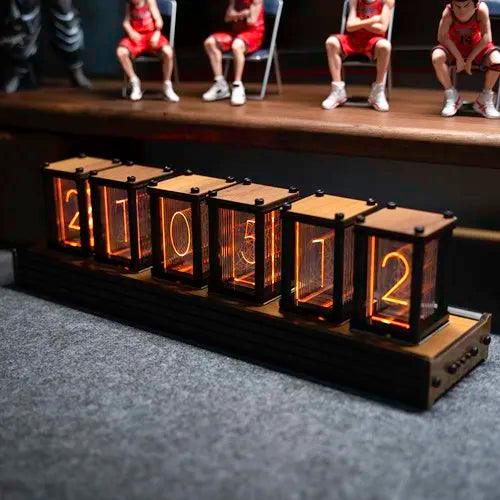 horloge nixie retro futuriste