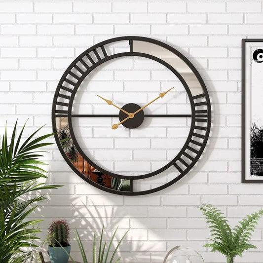 horloge industrielle miroir