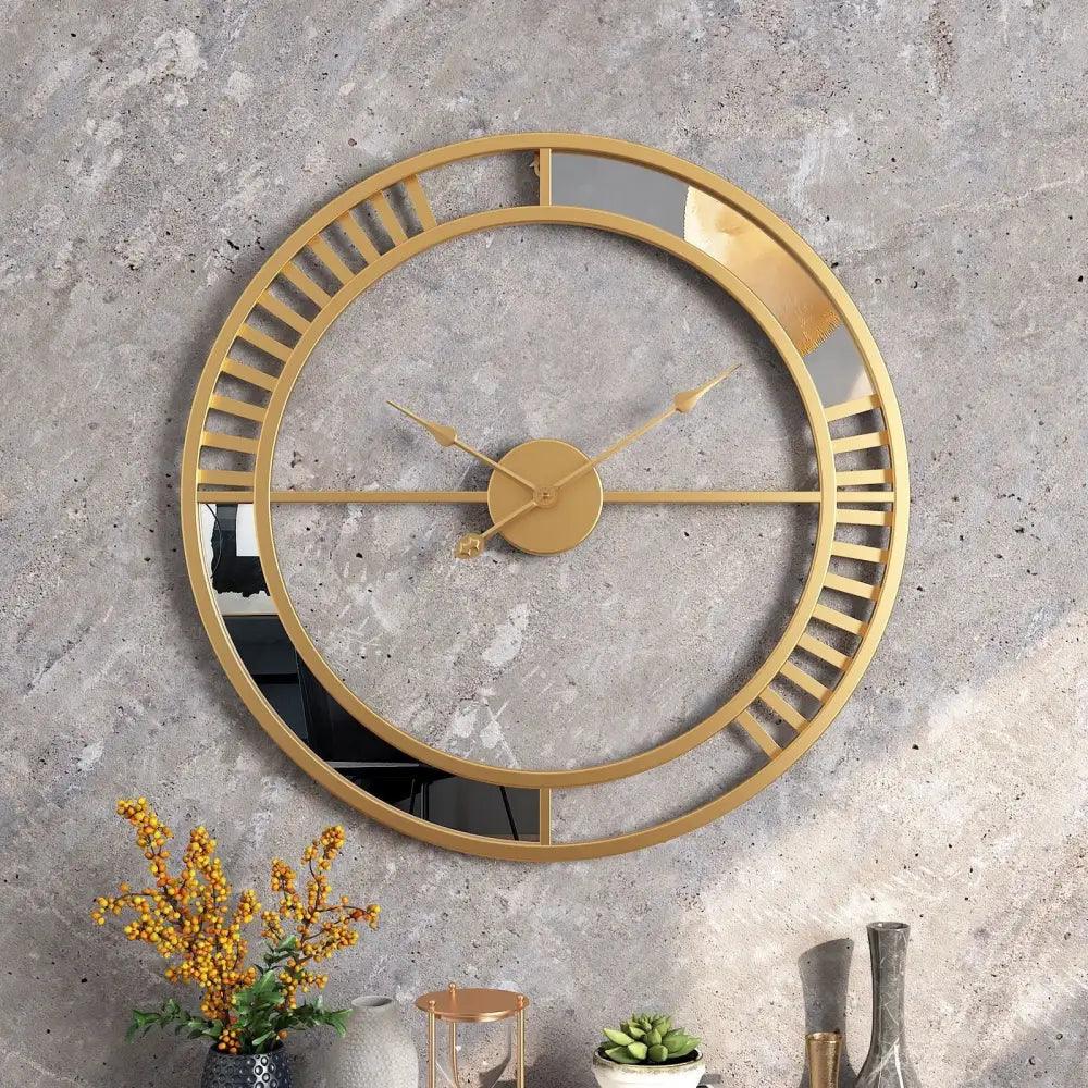 horloge industrielle miroir