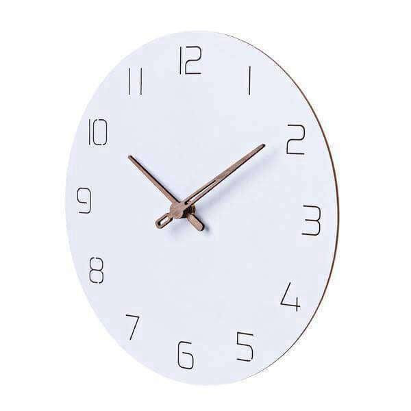 horloge bois blanc